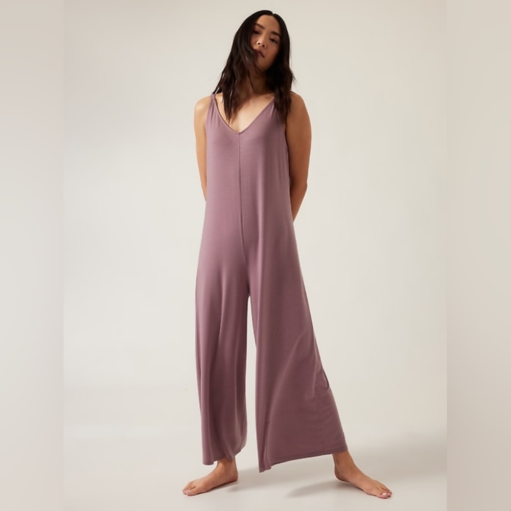Athleta Nighttime Bliss Mauve Sleep Romper Size XXS